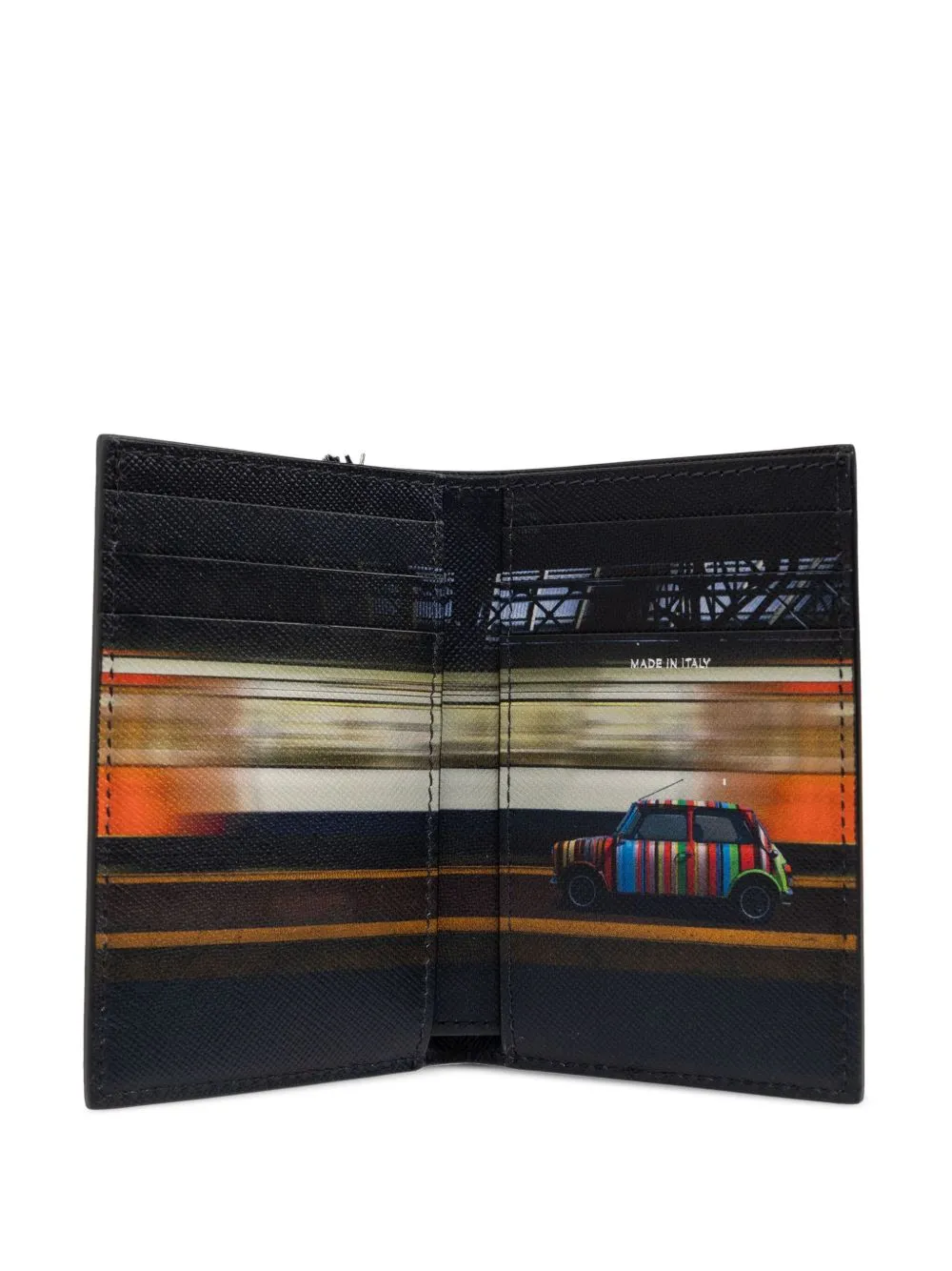 Printed leather wallet