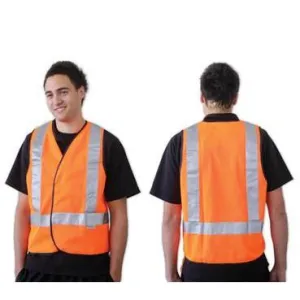 PROchoice Safety Orange Fluorescent H-Back Vest for Day and Night Use