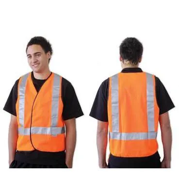 PROchoice Safety Orange Fluorescent H-Back Vest for Day and Night Use