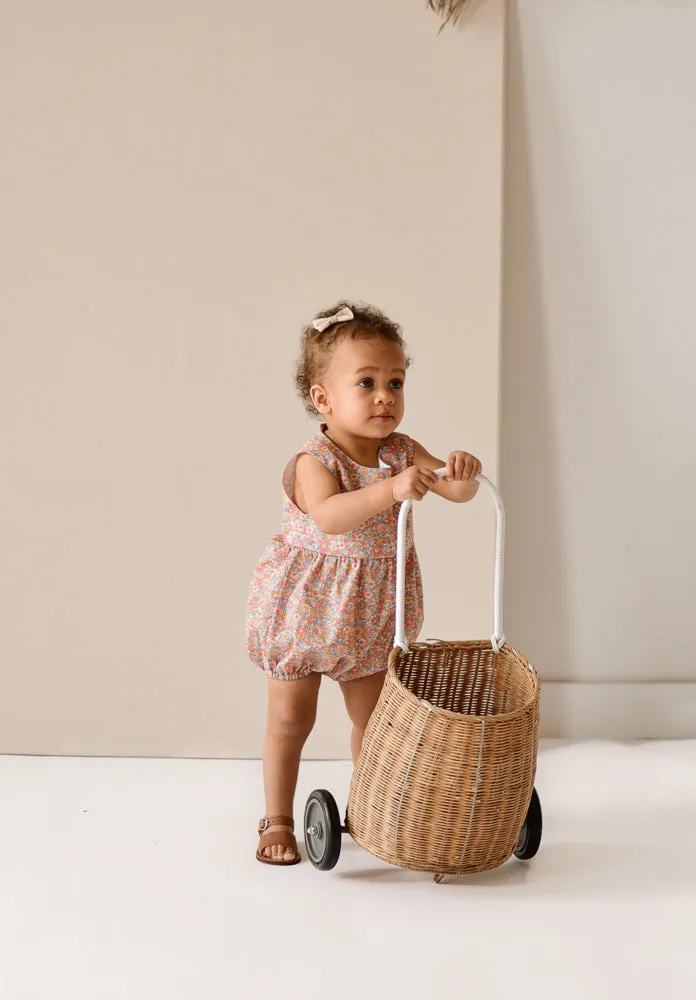 Puffed Romper - Floral Liberty