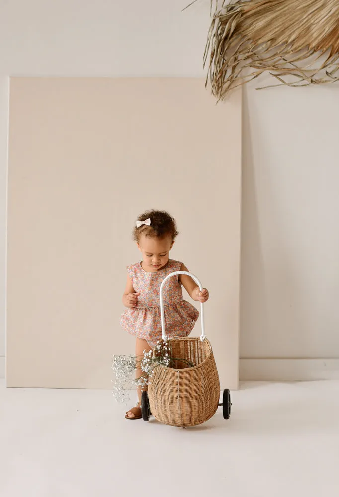 Puffed Romper - Floral Liberty