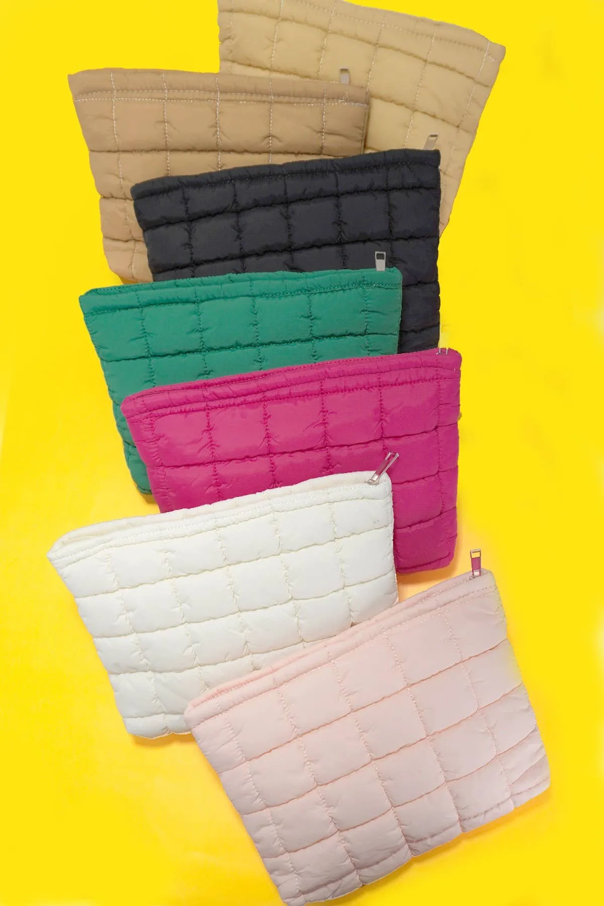 PUFFY COSMETIC MAKEUP POUCH CLUTCH BAG | 40P538