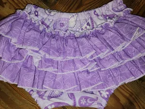 Purple Paisley Size 12m Ruffle Bottom