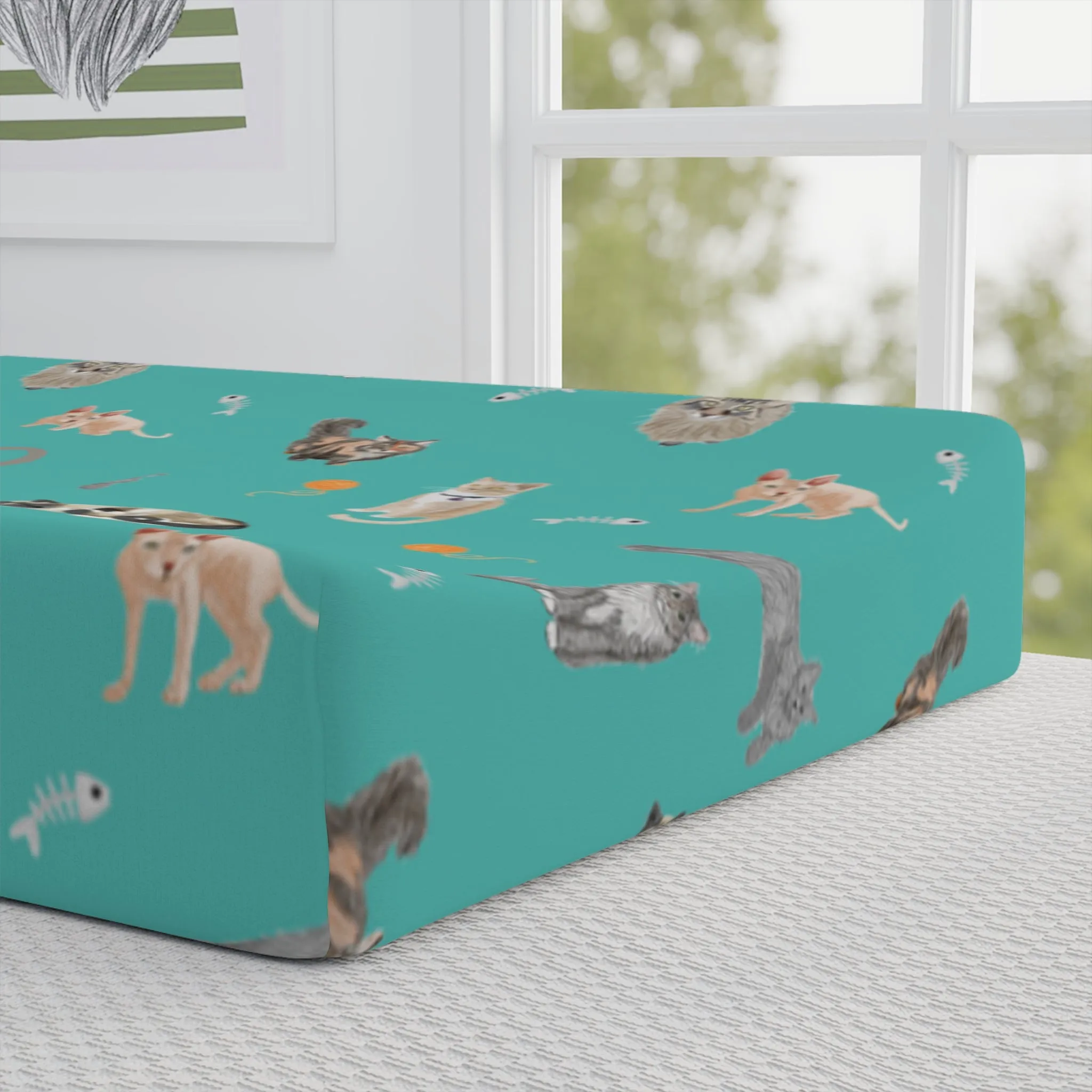 Purr-fectly Cozy Changing Pad Cover (INCLUDE CUSTOM NAME & FONT OPTION IN NOTES AT CHECKOUT)