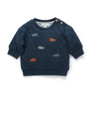 Quilted Slouchy Windcheater  - Cars