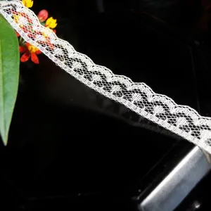 ½" Dotted Scallop Lace Trim - Off-white