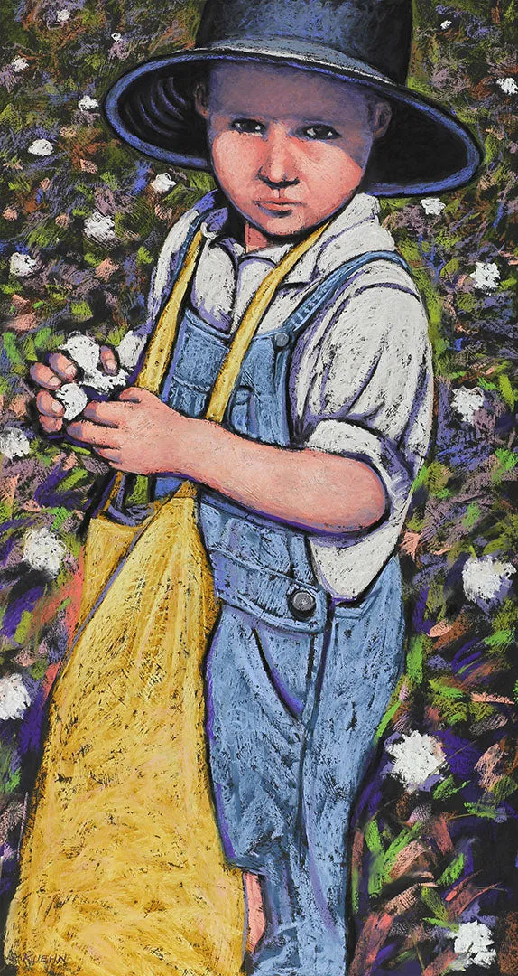 "LITTLE COTTON BOY" Original Pastel