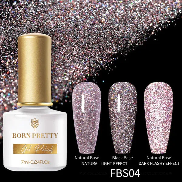 "Metallics" Reflective Glitter Gel polish (5 colours)