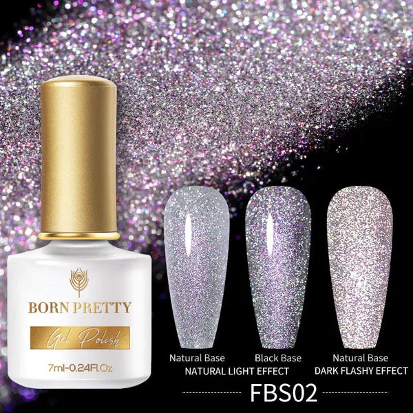 "Metallics" Reflective Glitter Gel polish (5 colours)