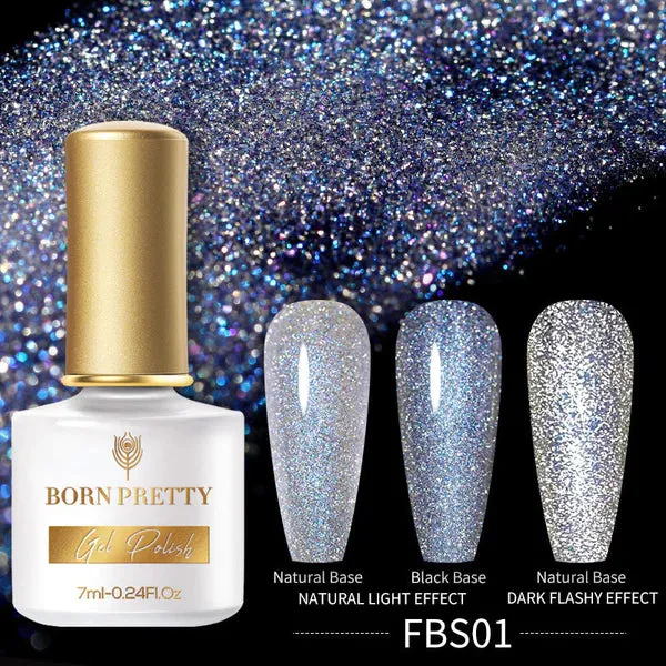 "Metallics" Reflective Glitter Gel polish (5 colours)