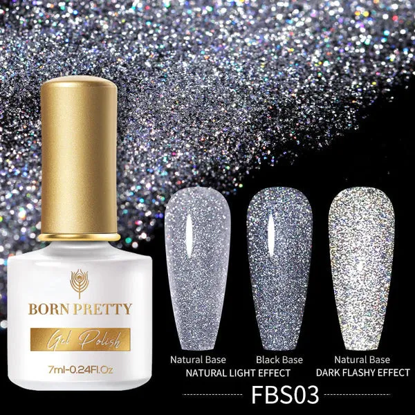 "Metallics" Reflective Glitter Gel polish (5 colours)