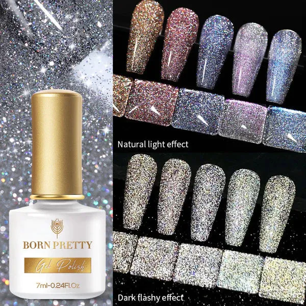 "Metallics" Reflective Glitter Gel polish (5 colours)
