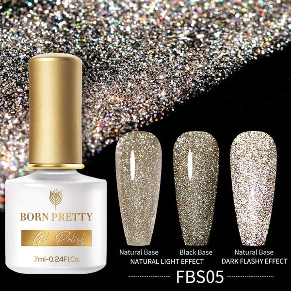 "Metallics" Reflective Glitter Gel polish (5 colours)