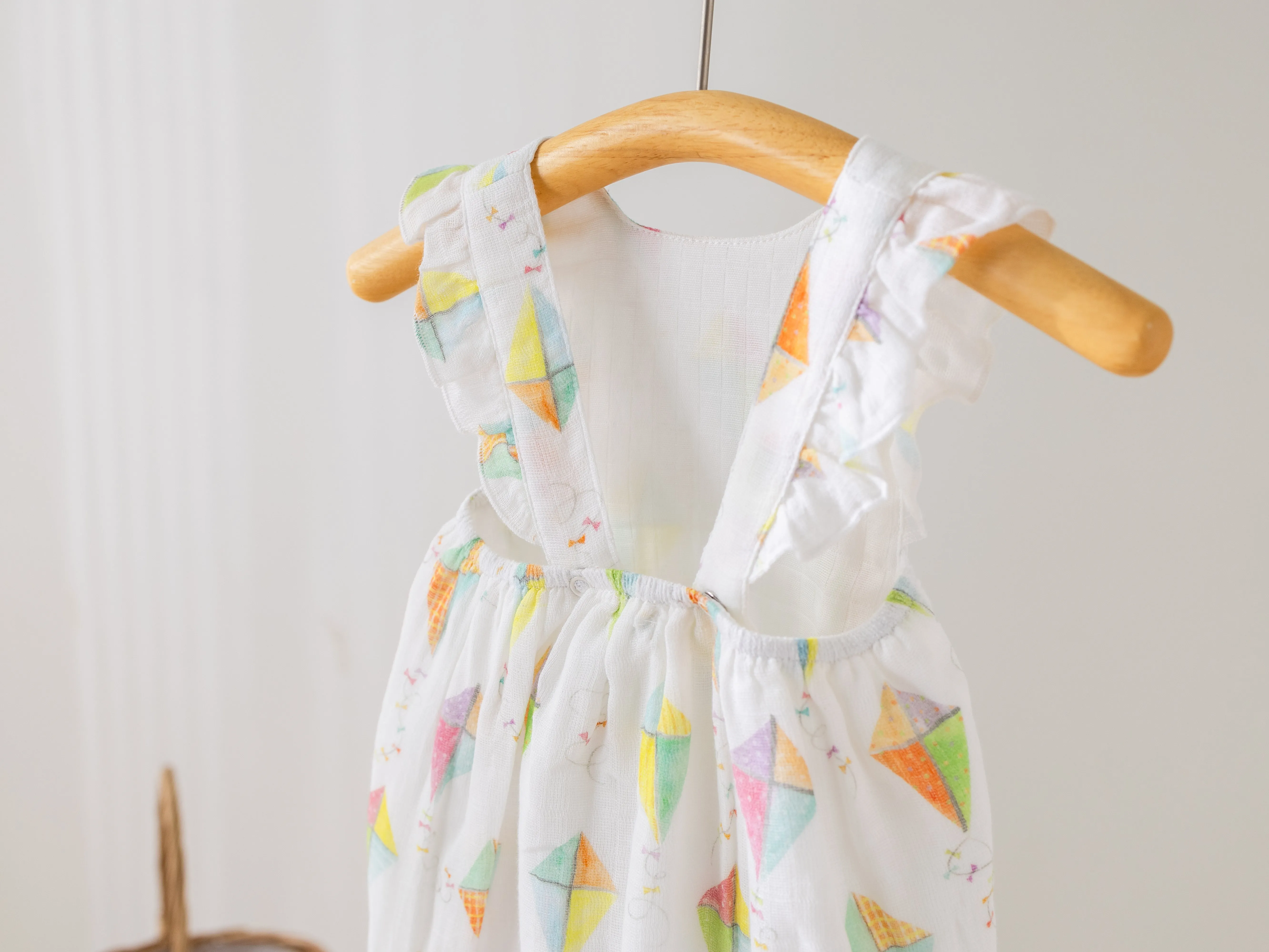 Reach for the Sky Organic Muslin Bubble Romper