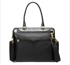 Rebecca Minkoff “Knocked Up” black nylon & leather diaper bag
