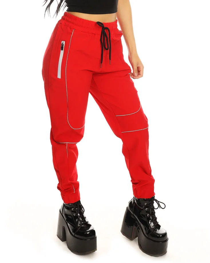 Red Reflective Unisex Joggers