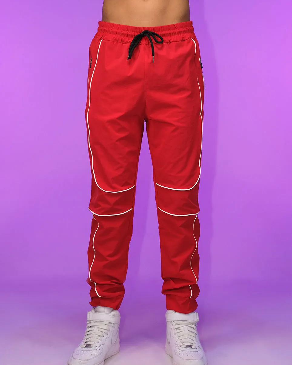 Red Reflective Unisex Joggers