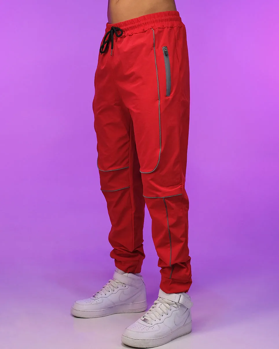 Red Reflective Unisex Joggers