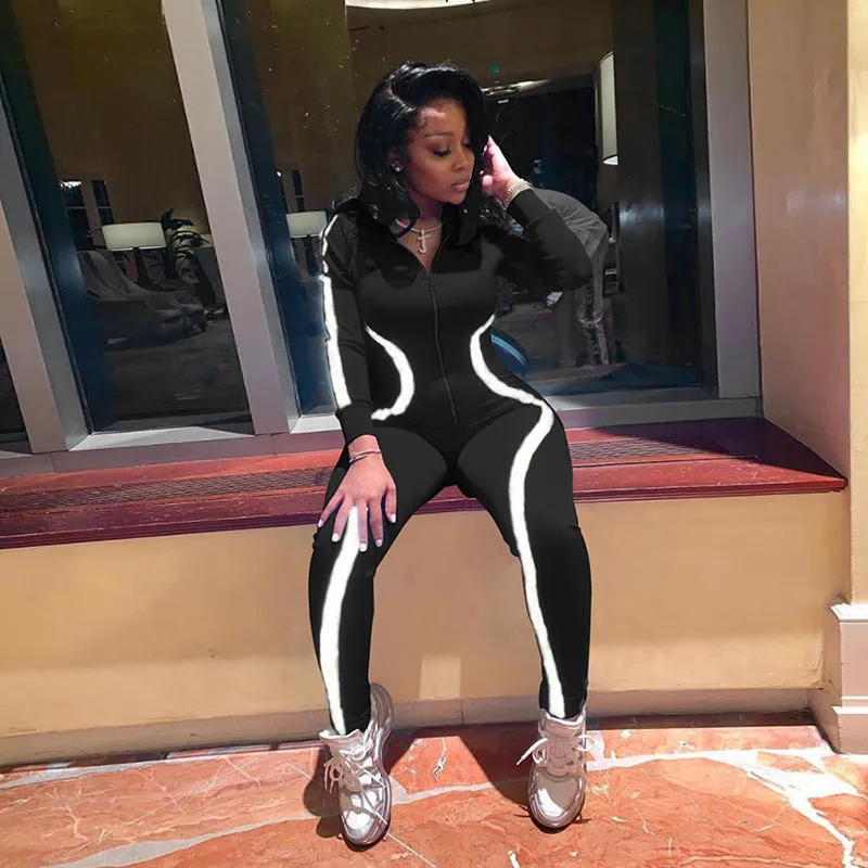 Reflective Paneled Jumpsuit