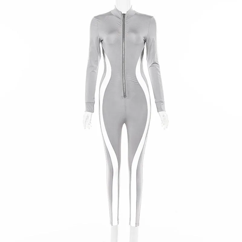 Reflective Paneled Jumpsuit