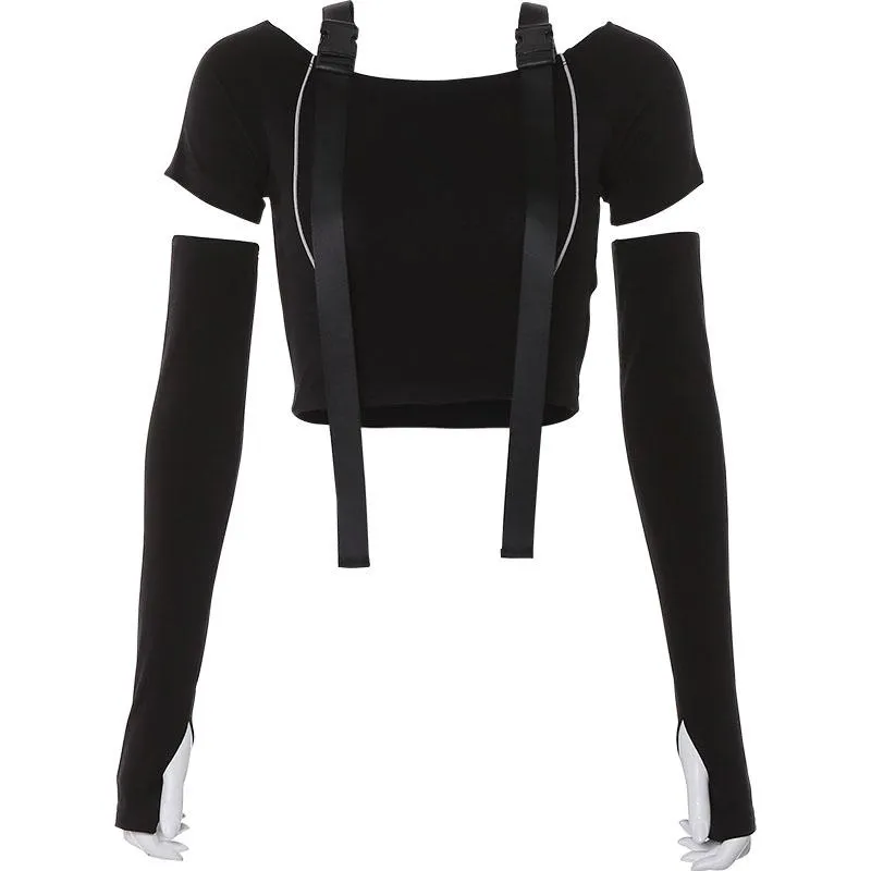 Reflective Stripes Crop Top SD00650