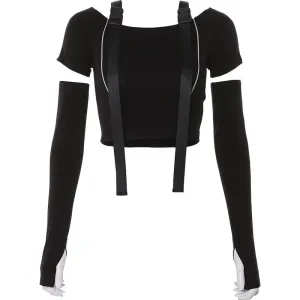 Reflective Stripes Crop Top SD00650