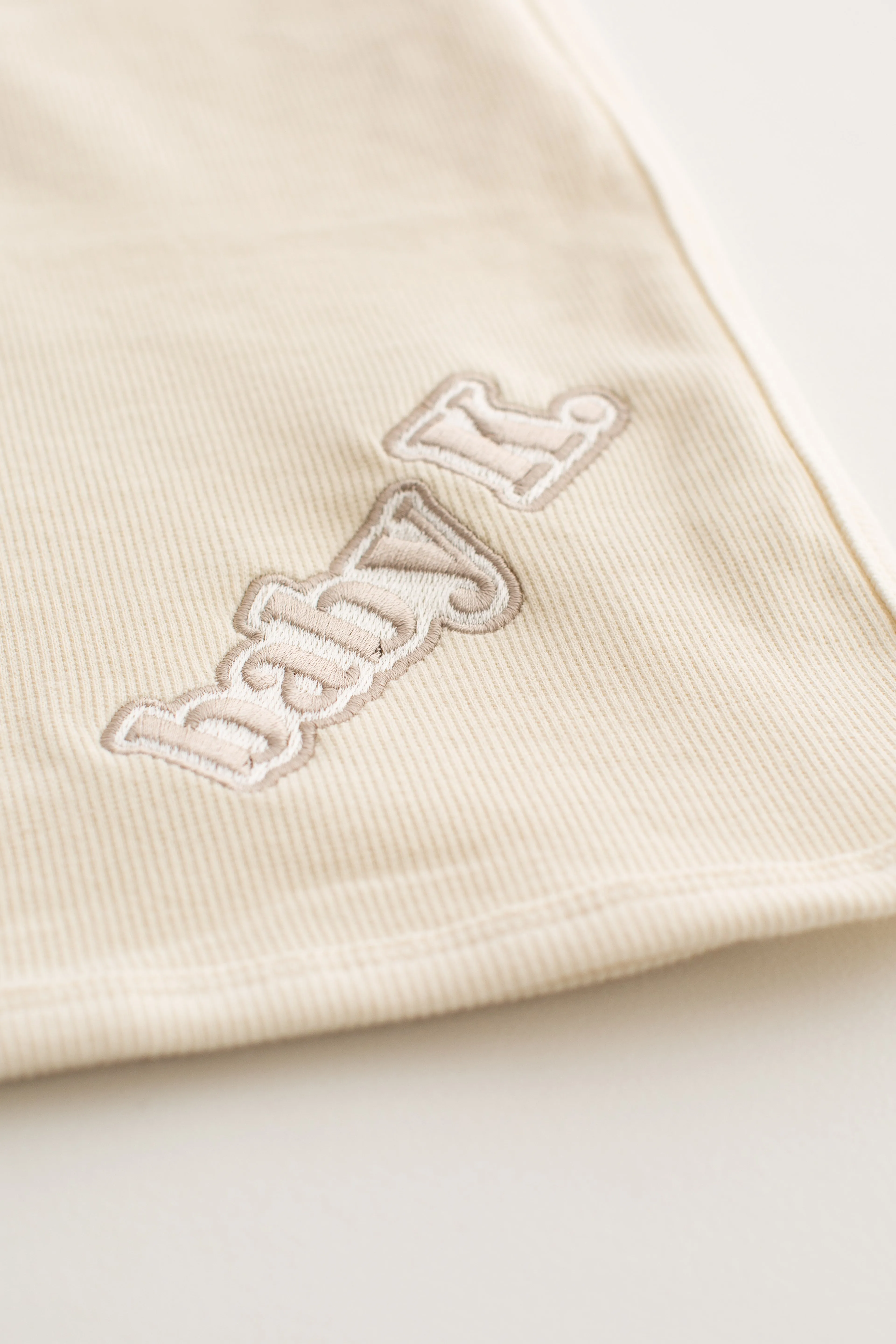 Ribbed Baby Blanket - Bubble Initials