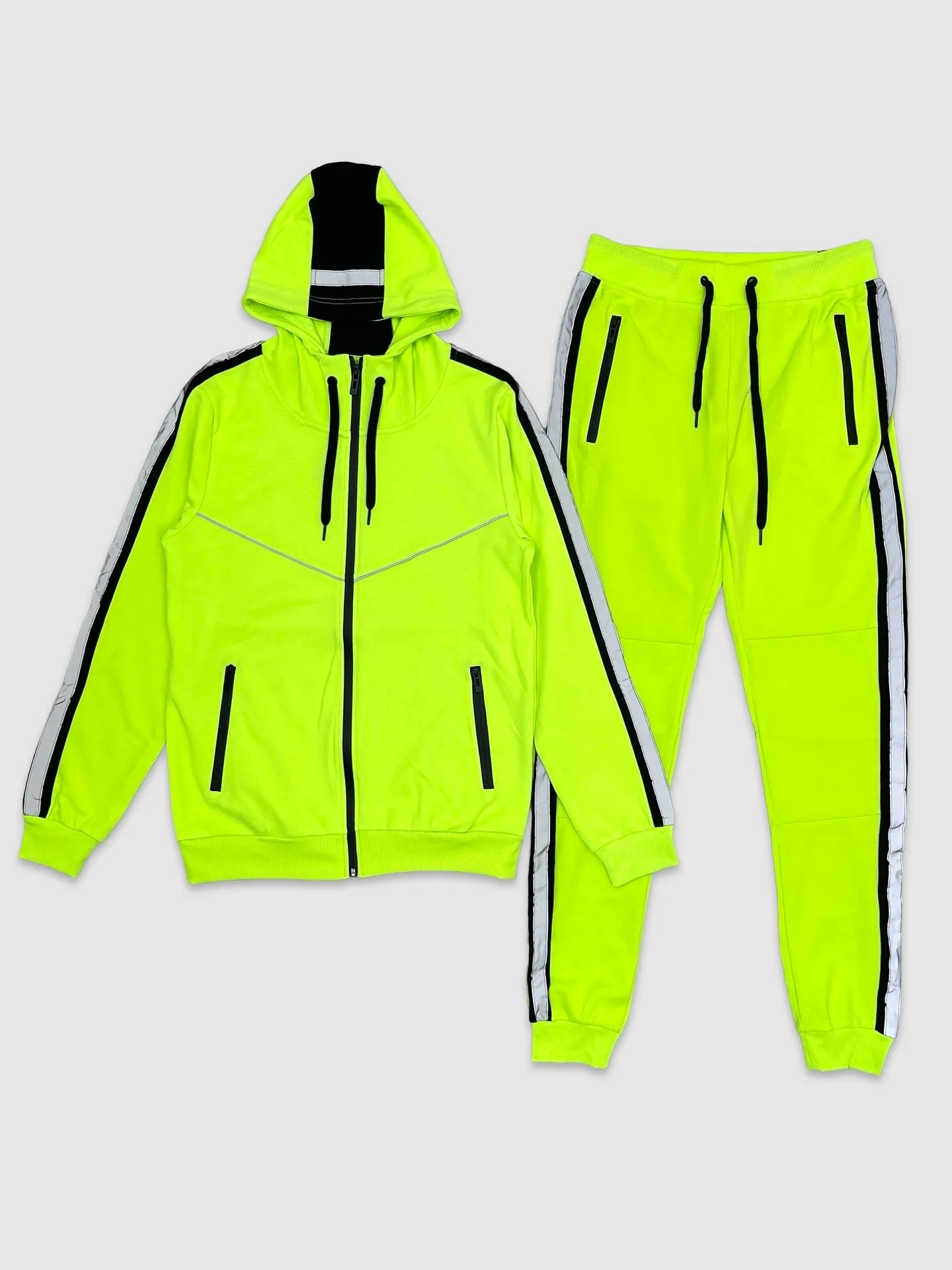 RIF-MJT60SET-Reflective Tape Tech Fleece Set