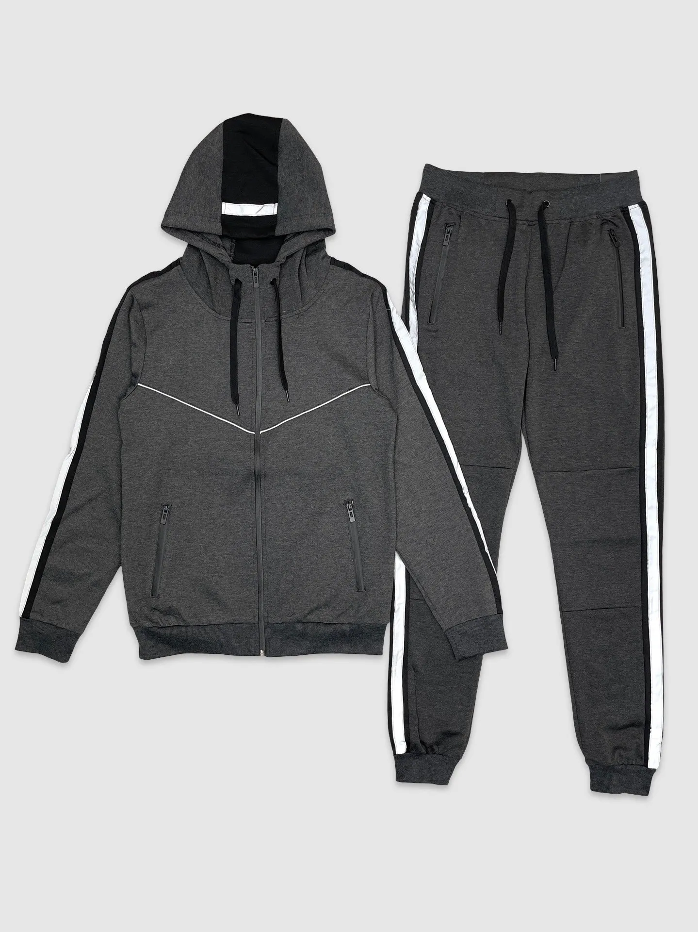 RIF-MJT60SET-Reflective Tape Tech Fleece Set