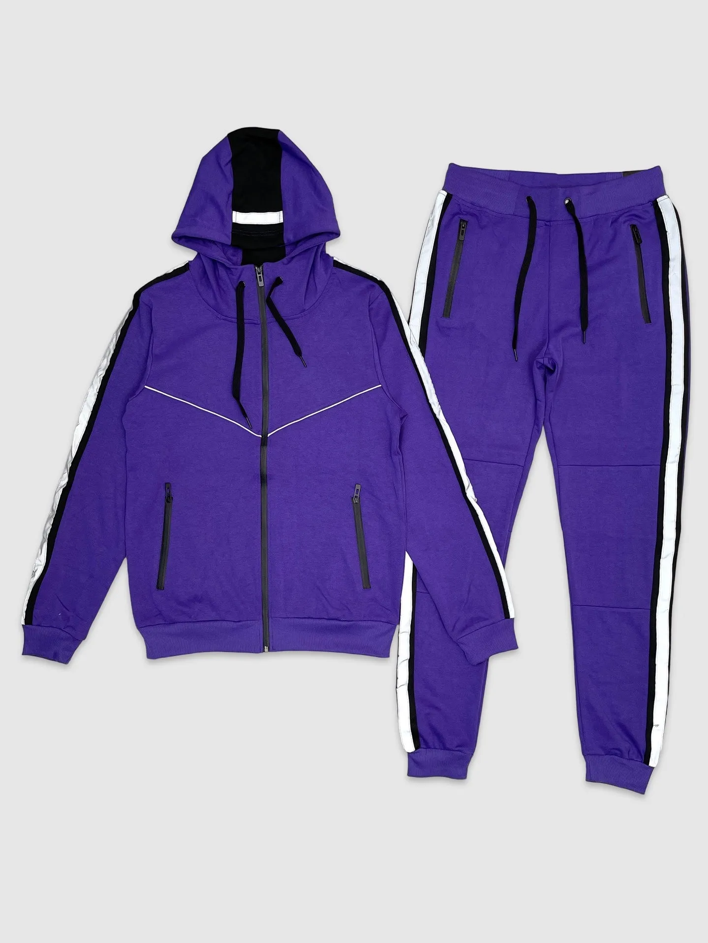 RIF-MJT60SET-Reflective Tape Tech Fleece Set