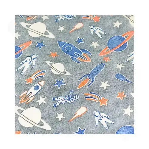 Rocket/Spaceship Glow in The Dark Blanket for Kids | 0-15 years