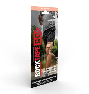RockTape Go Fast Pack Kinesiology Tape - 5cm x 25cm Strips - Beige