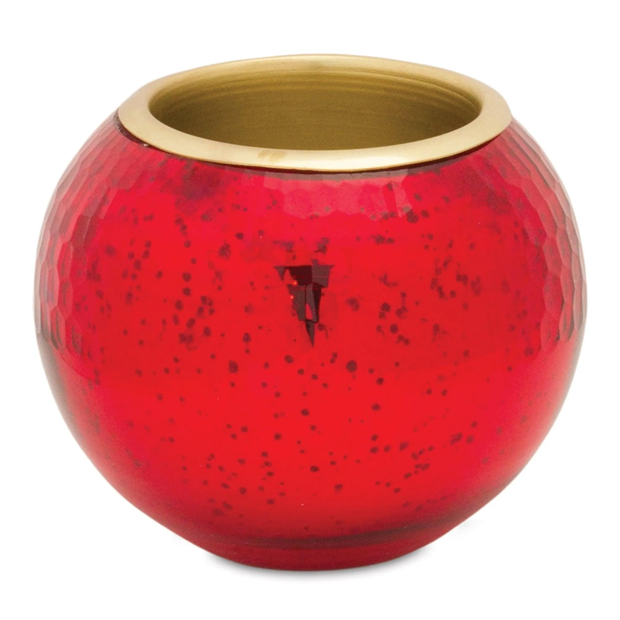 Round Mercury Glass Votive Holder with Metal Insert (Set of 2)