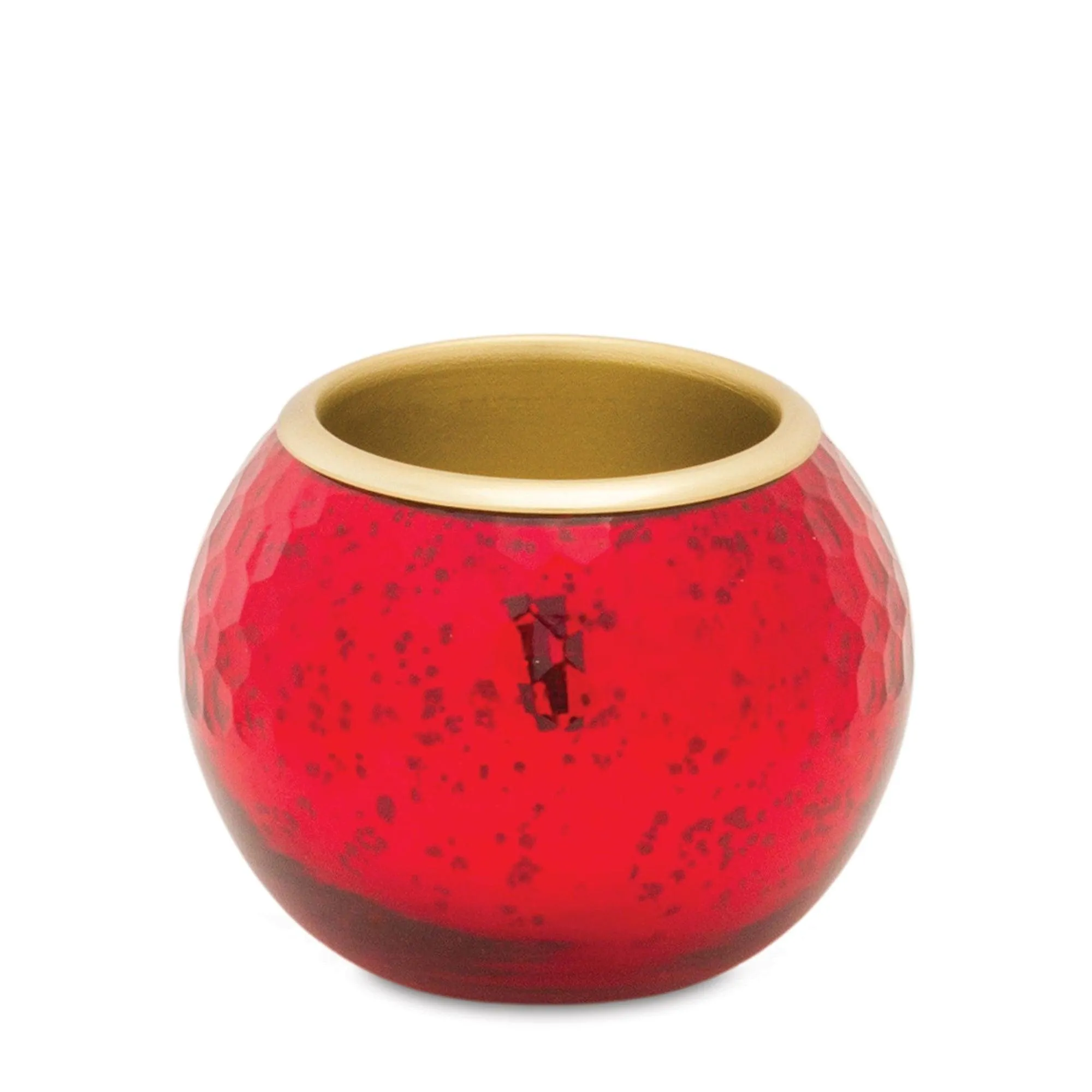 Round Mercury Glass Votive Holder with Metal Insert (Set of 2)