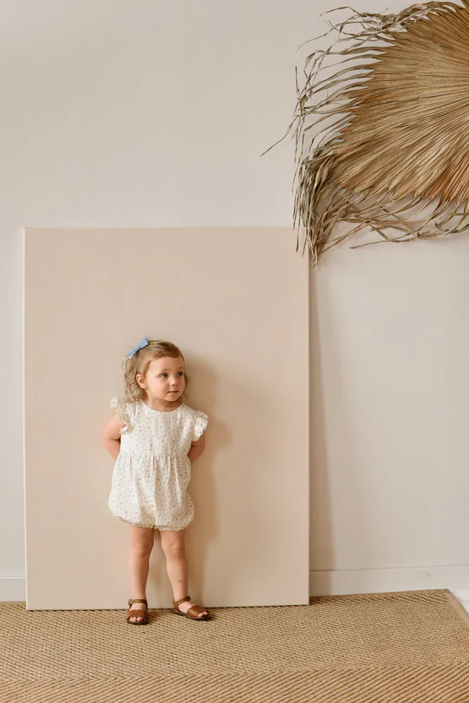 Ruffle Puffed Romper - Amelie (pink)