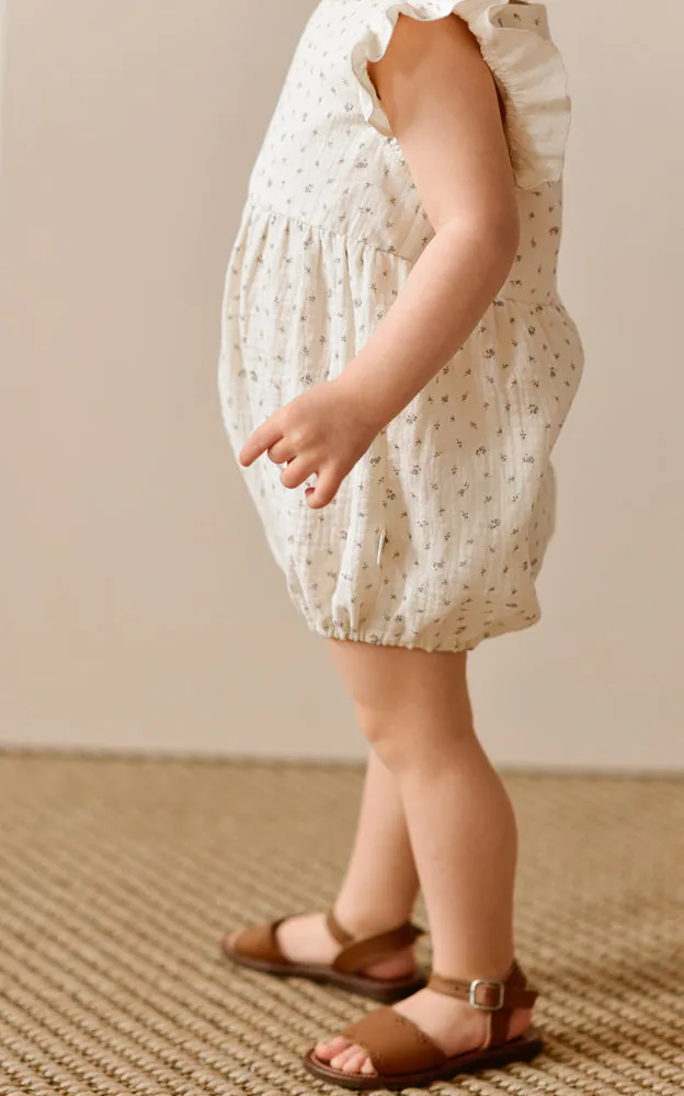 Ruffle Puffed Romper - Amelie (pink)