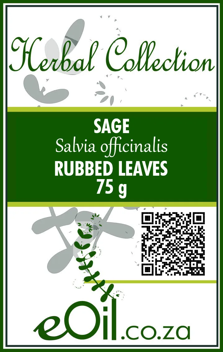 Sage Rubbed Leaves Dried ( Salvia officinalis ) - Herbal Collection