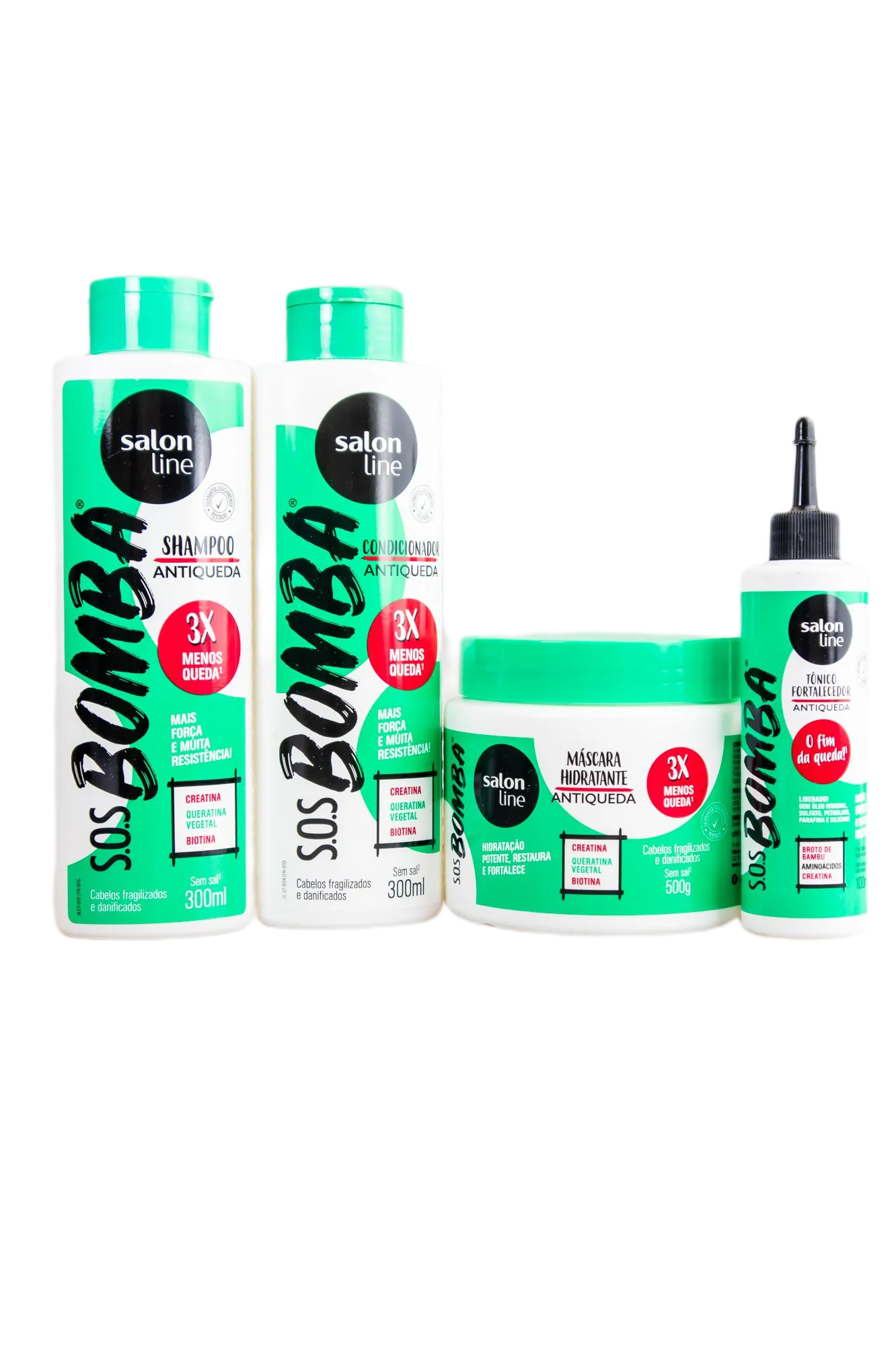 Salon Line SOS Bomba Anti Fall Vegan Strength Resistance Treatment 4 Products