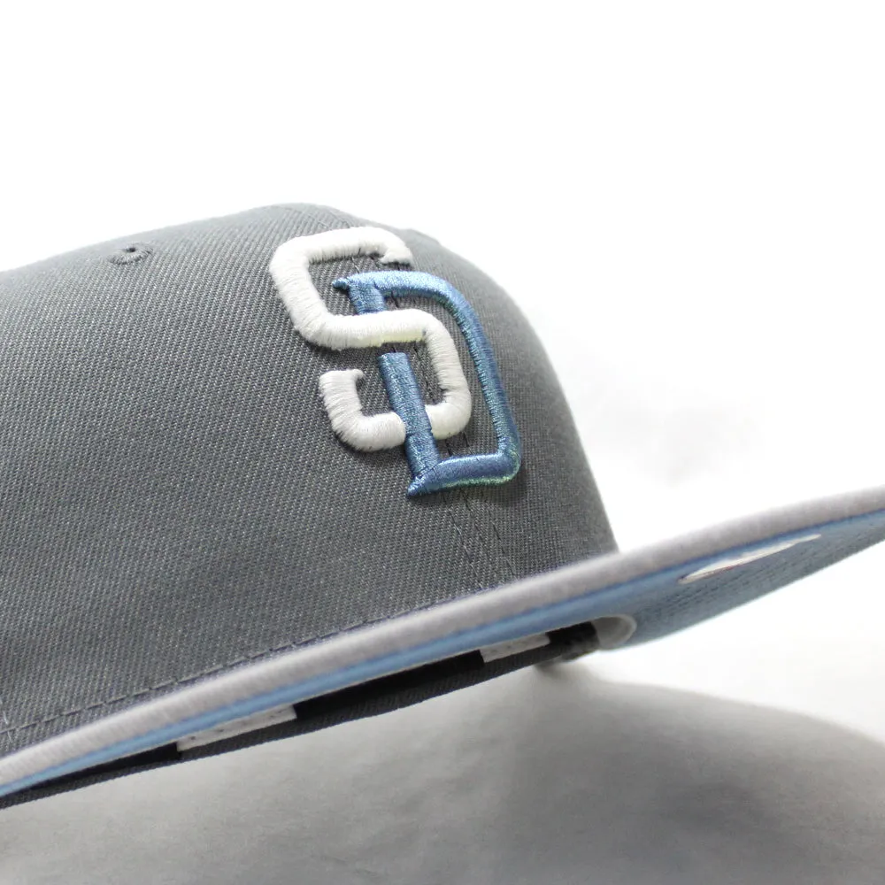 San Diego Padres 2016 All Star Game New Era Fitted 59Fifty Hat (GITD Storm Gray Light Gray Sky Blue Under Brim)