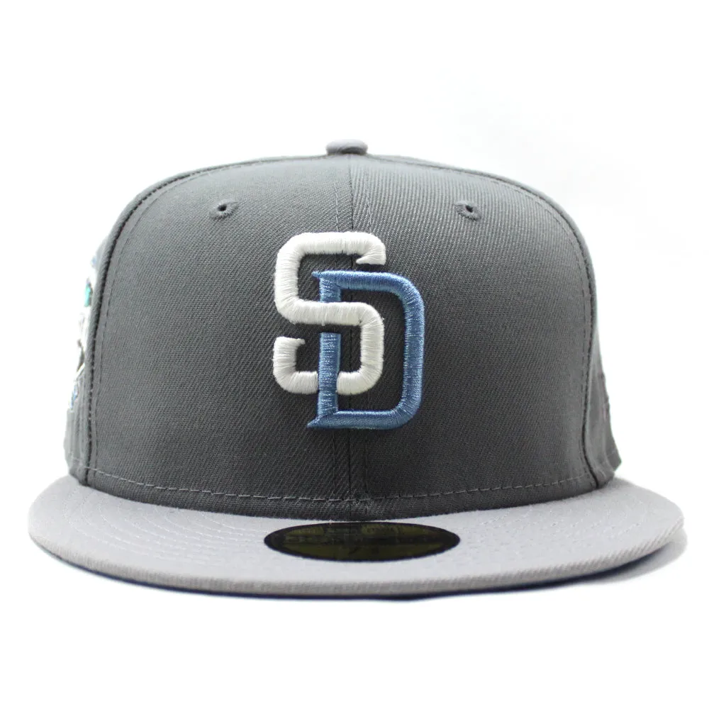 San Diego Padres 2016 All Star Game New Era Fitted 59Fifty Hat (GITD Storm Gray Light Gray Sky Blue Under Brim)