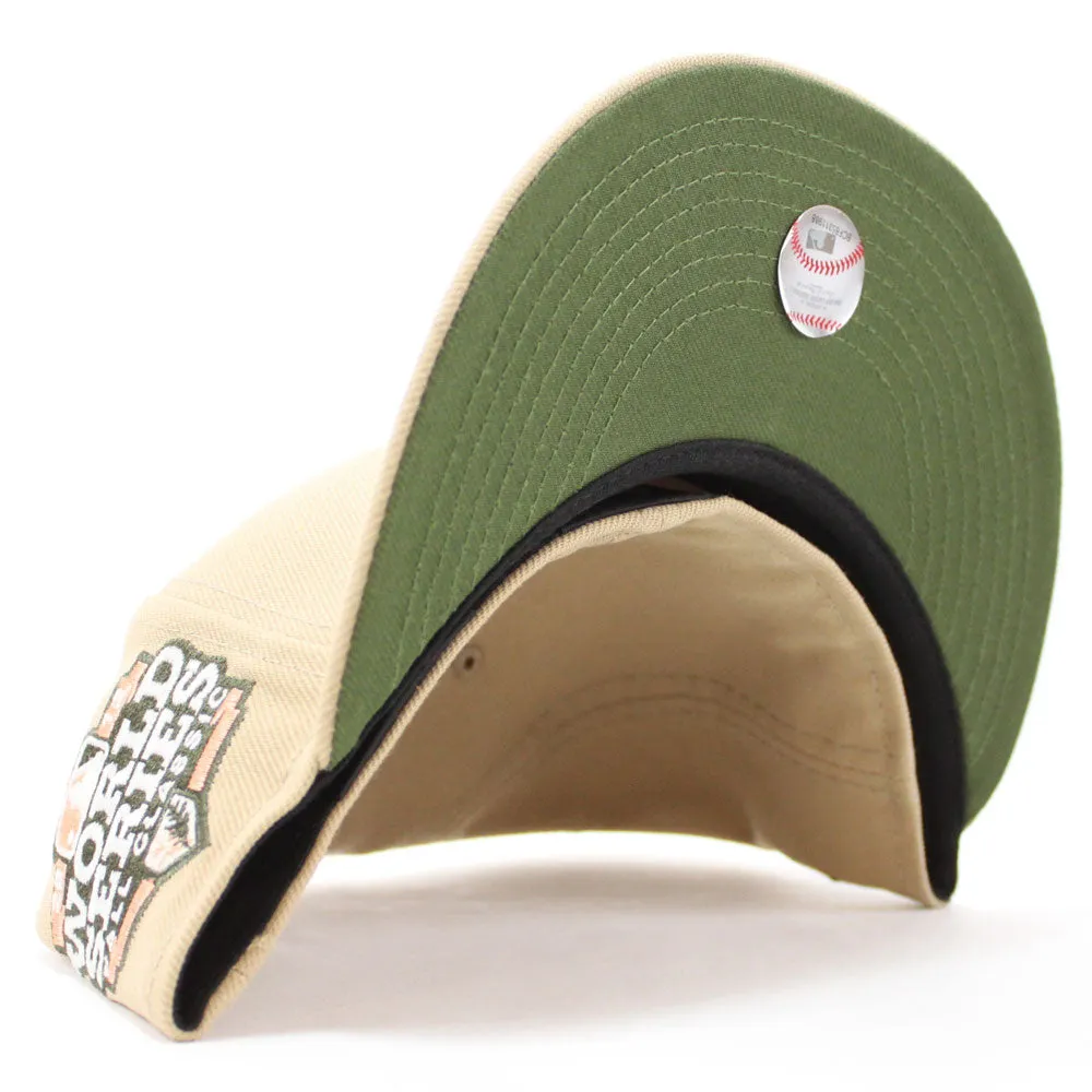 San Francisco Giants 1989 World Series  New Era 59Fifty Fitted Hat (Glow in the Dark Camel Dark Olive Green Under Brim)