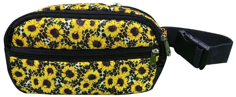 Showman Hip Pack (Fanny Pack) with Sunflower & Cheetah Print