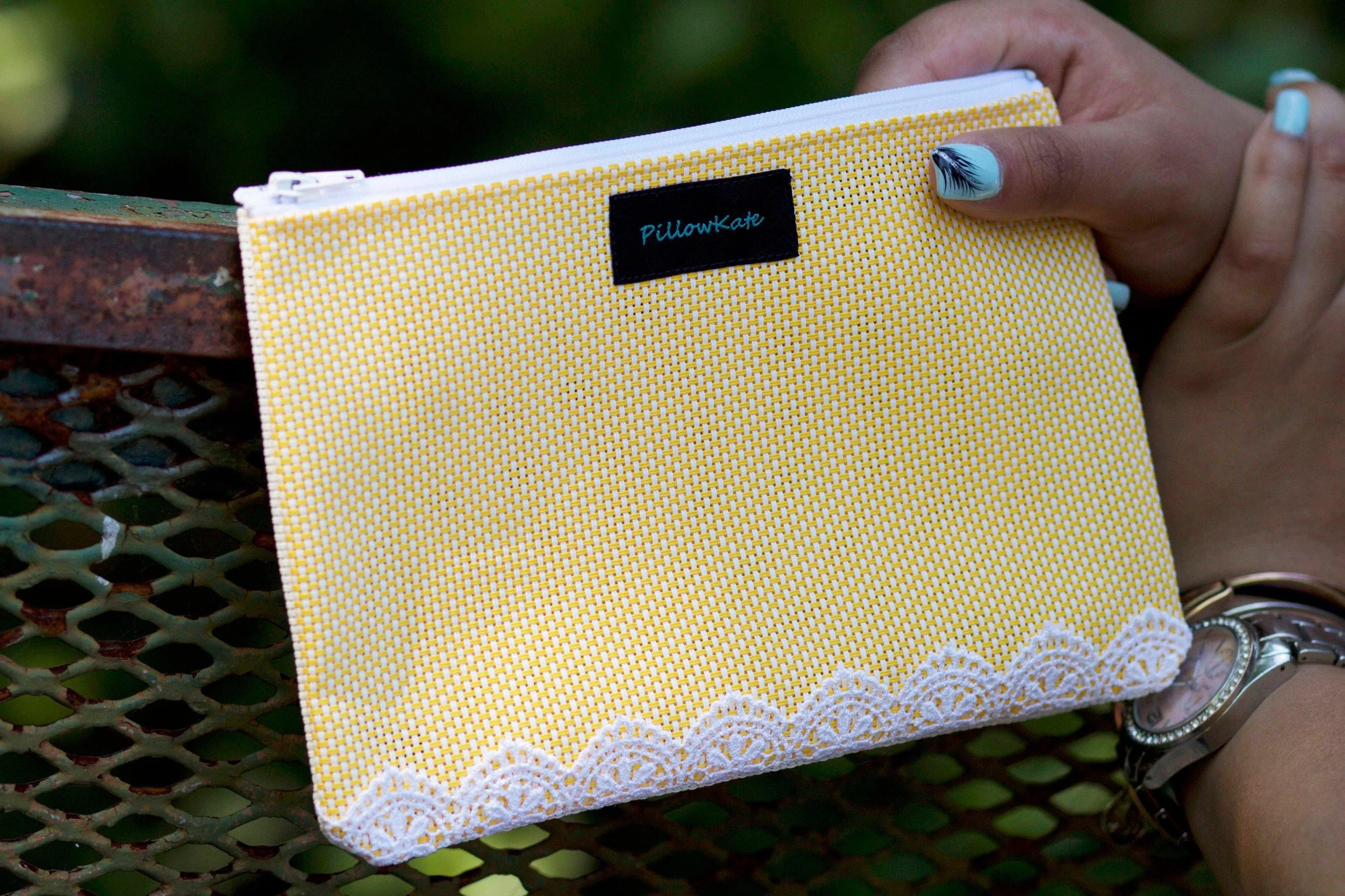 Sicily Lace Trim Pouch