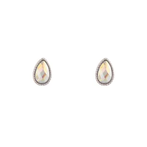Silver Reflective Teardrop Earrings