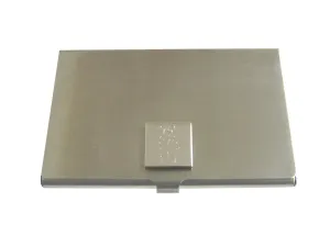 Silver Toned Etched Beetle Insect Business Card Holder