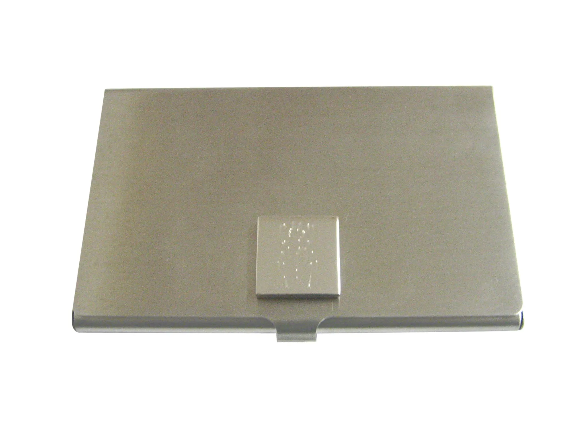 Silver Toned Etched Beetle Insect Business Card Holder