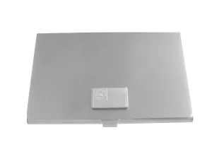 Silver Toned Etched Georgia State Flag Business Card Holder