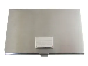Silver Toned Etched Washington DC Flag Business Card Holder