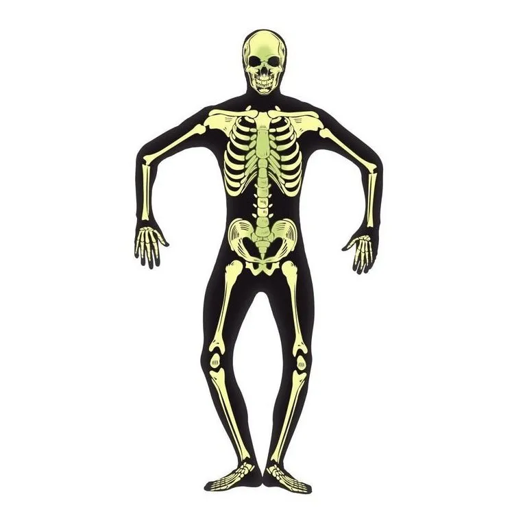 Skeleton Second Skin Costume, Adult