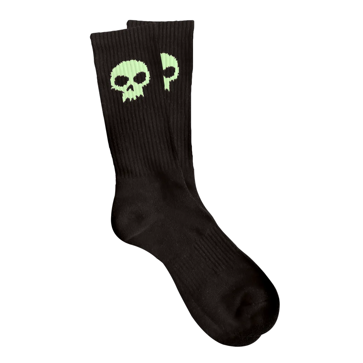 SKULL SOCKS - BLACK / GLOW IN THE DARK